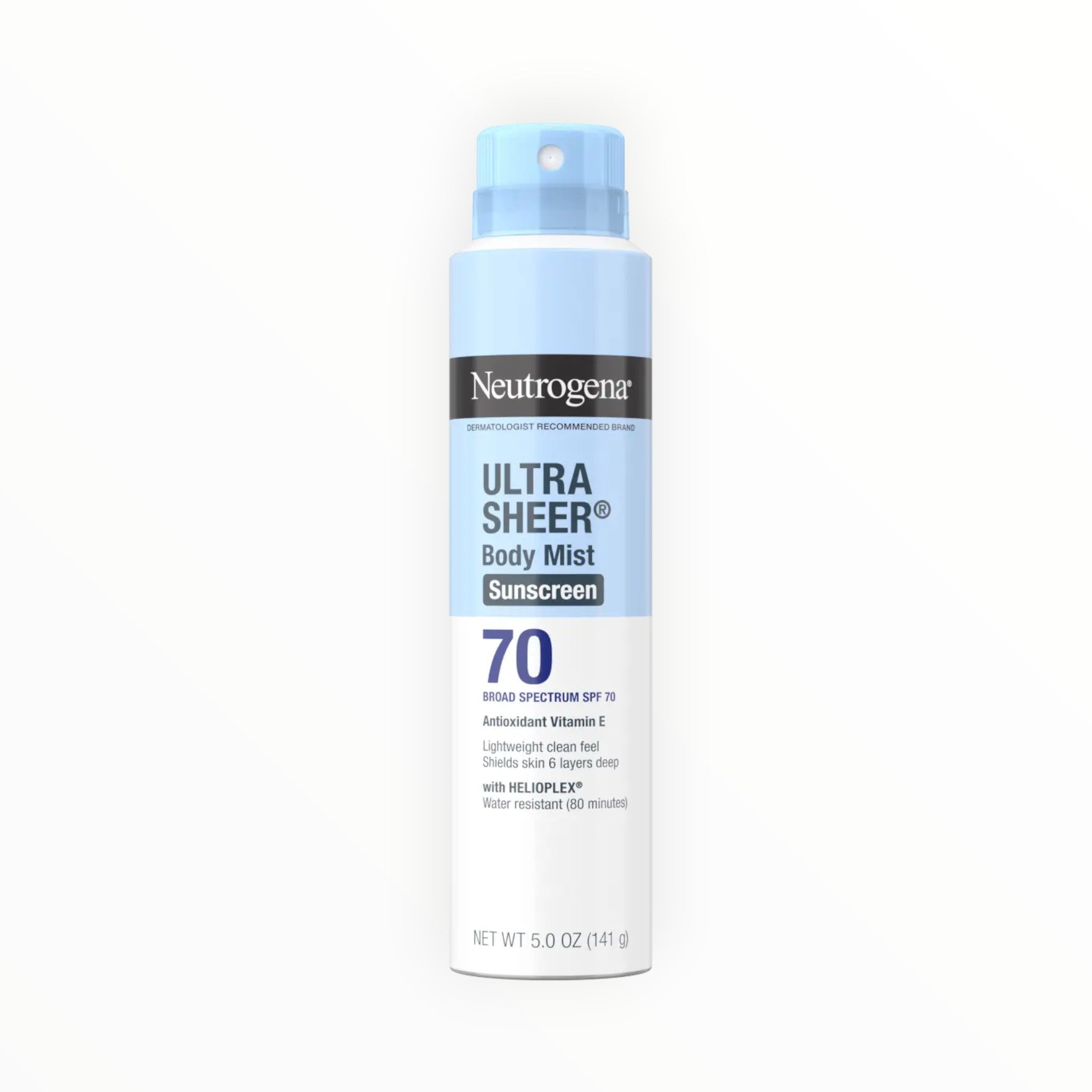 Bloqueador solar en aerosol Neutrogena Ultra Sheer Body Mist con FPS 70
